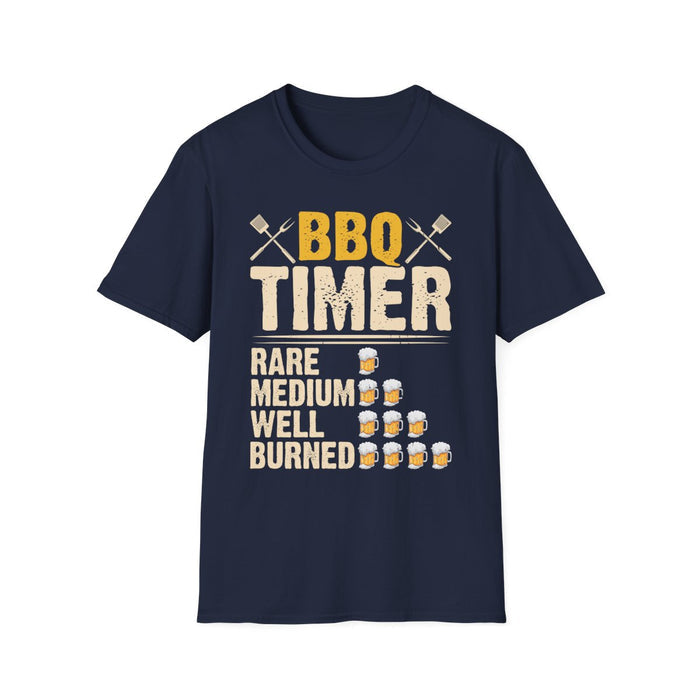 BBQ Timer Funny Grilling Dad T-Shirt - funny t-shirt by Cheeky Business