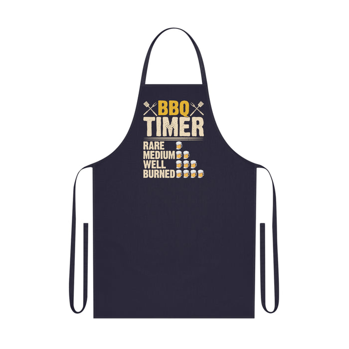 royal blue bbq timer grilling apron with bbq timer design for grill master gift