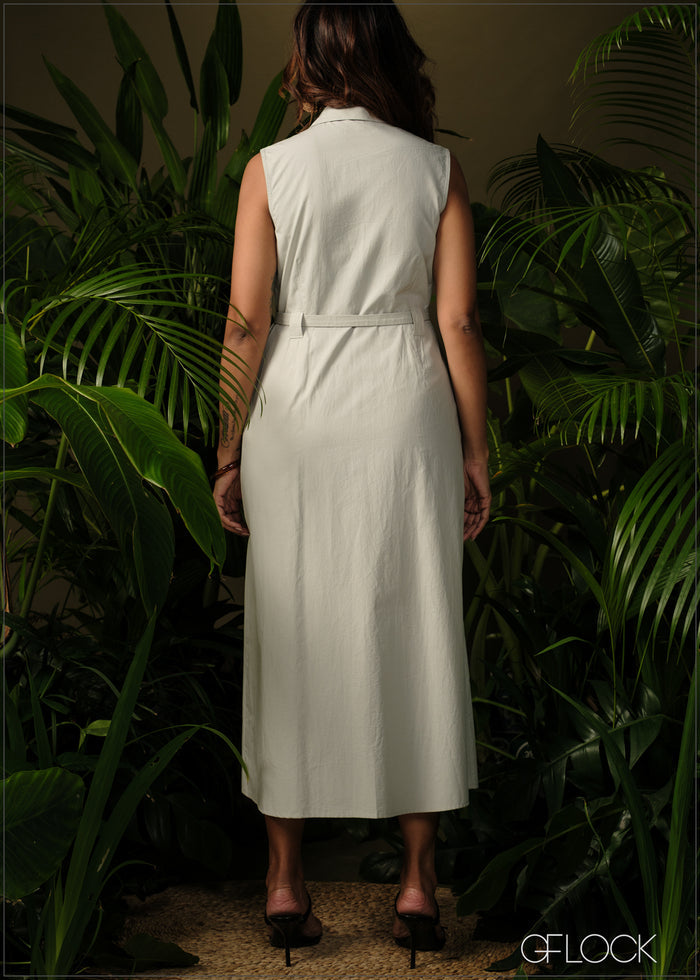 Belt Detailed Dress - 210326