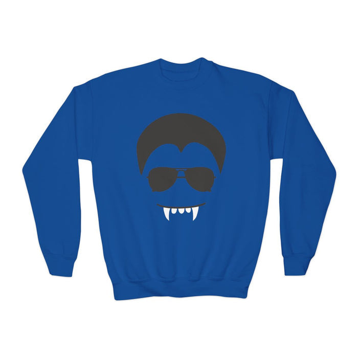 Cool Vampire Face Kids Halloween Sweatshirt - funny t-shirt by Cheeky Business