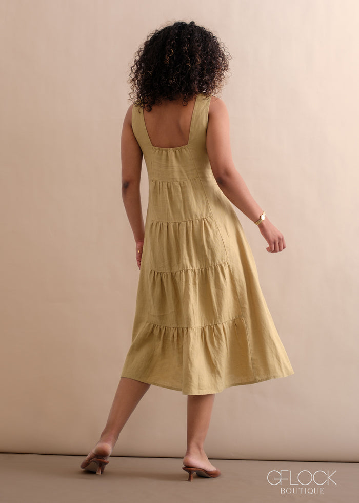 Linen Sleeveless Dress - 170526