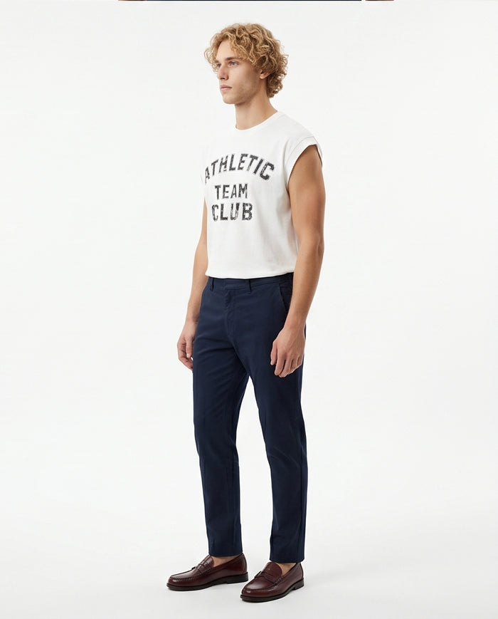Men's Athletic Team Club Print Oversized Muscle Tee - R217695