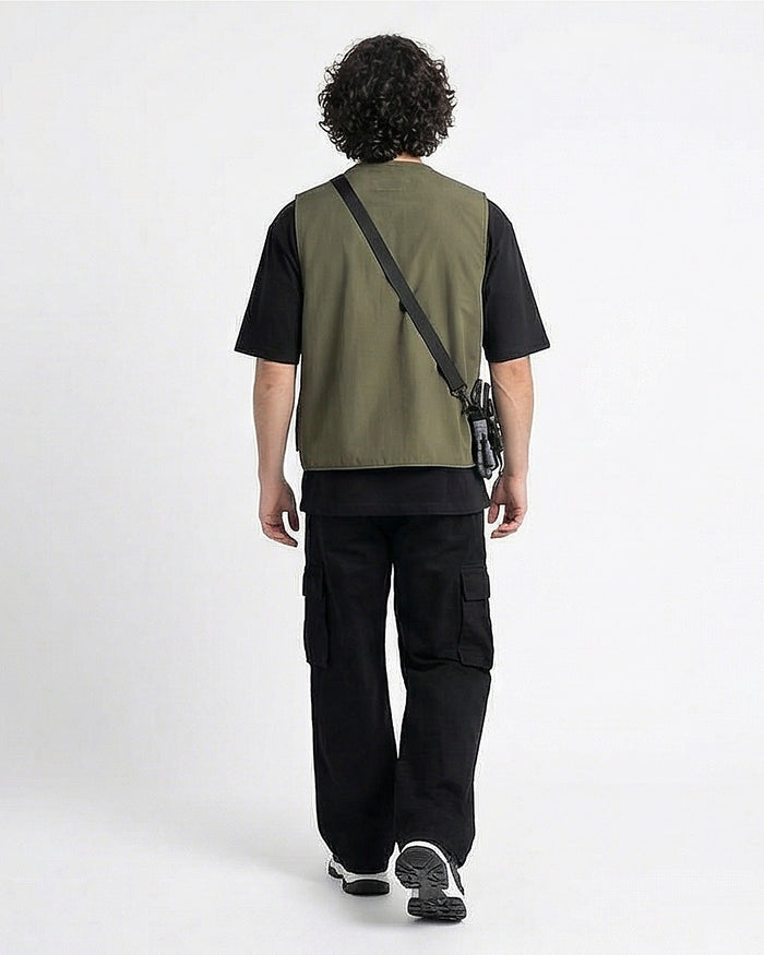 Men's Black Tonal Embossed Relaxed Fit T-Shirt - R216292