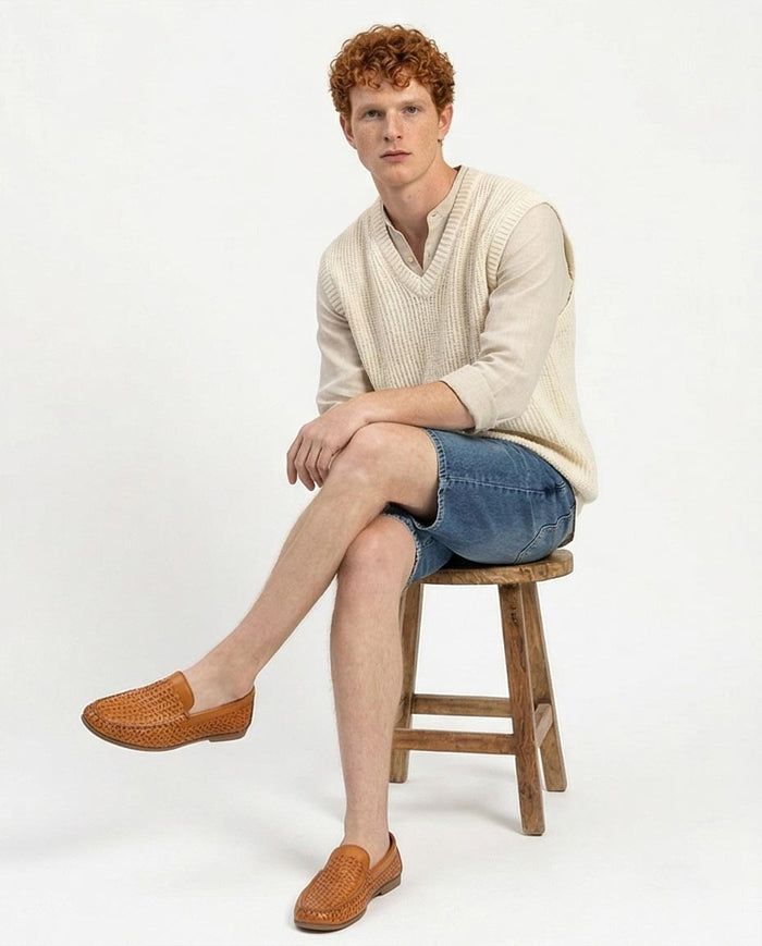 Mid-Wash Classic Denim Summer Shorts - O198736