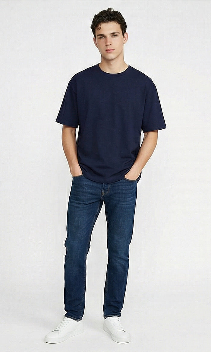 Midnight Navy Oversized Essential Tee - R216563
