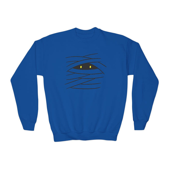 safety pink sweatshirt with mummy eyes design for kids halloween