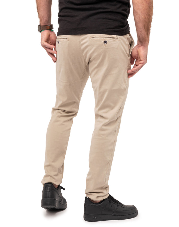 pantalon chino lin PULLIN en coton