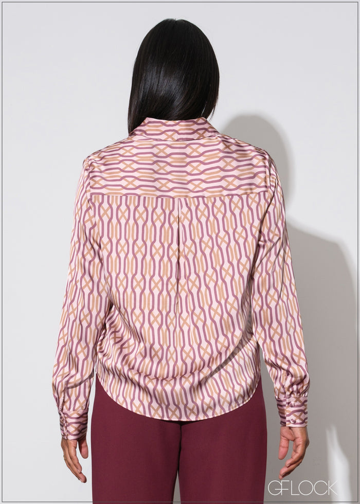 Printed Long Sleeve Shirt - 070725