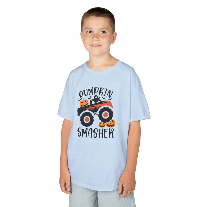 Pumpkin Smasher Monster Truck Halloween Kids T-Shirt gift_idea unique_gift personalised_gift