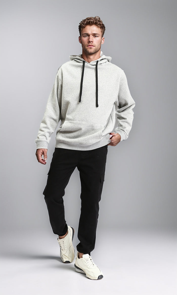 R212021 - Slip On Comfy Basic Hoodie - Heather Grey
