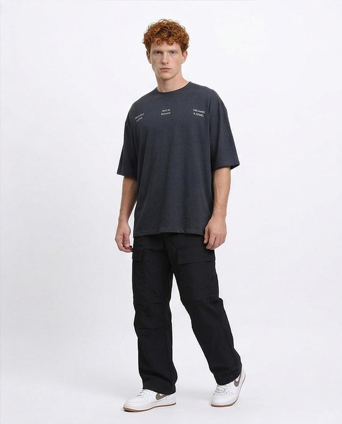 Ravin Japan Spark Oversized Heavyweight Graphic T-Shirt - Charcoal Grey - R207693