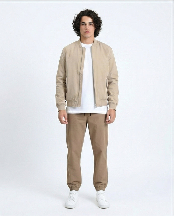 Ravin Men's Khaki Casual Drawstring Jogger Pants - R213328