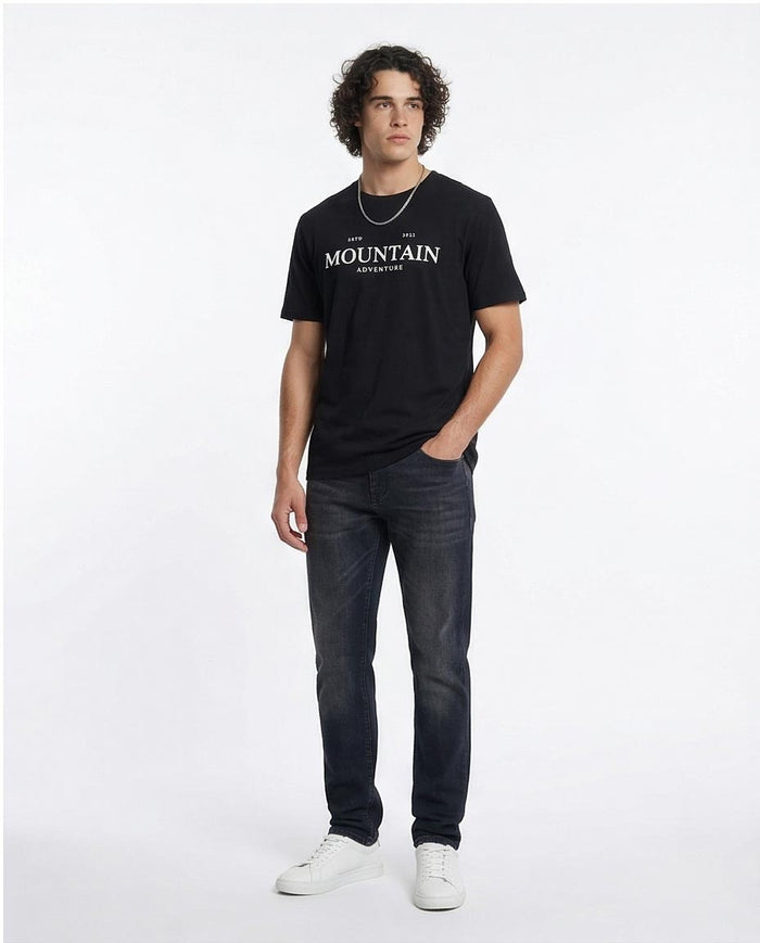 Ravin | Men's "Mountain Adventure" Graphic Tee – Elevated Street Edition - Black - R209366