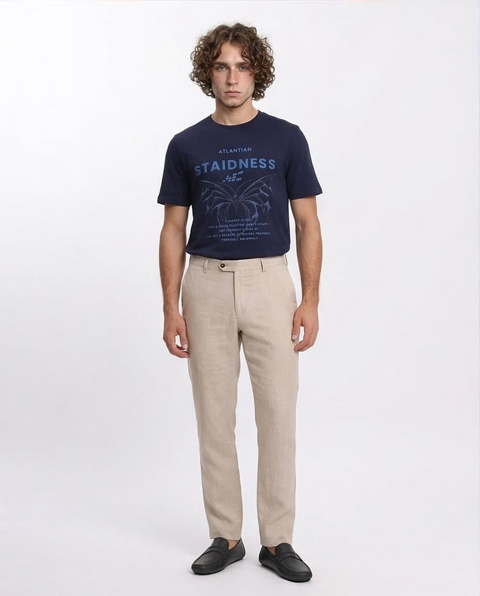 Ravin Men's Navy "Staidness" Graphic T-Shirt - 100% Premium Cotton - R209386