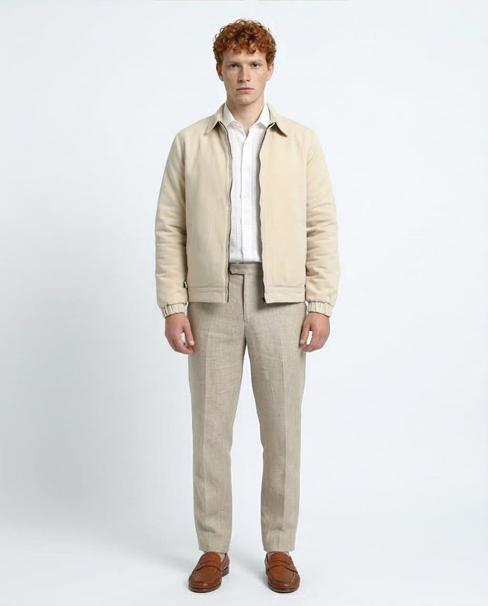 Ravin Men’s Sand Harrington Worker Jacket - Beige - O197477