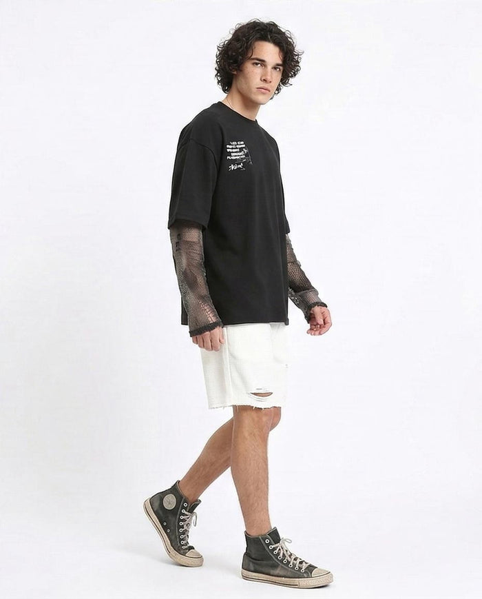 Ravin | "Vibrant Street" Oversized Guitar Graphic T-Shirt - R210522