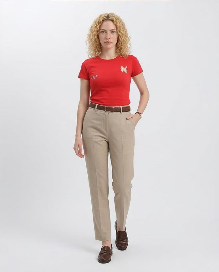 Ravin Women’s Butterfly Graphic T-Shirt - "Rise on the Wings of Your Dreams" - Red - R209228