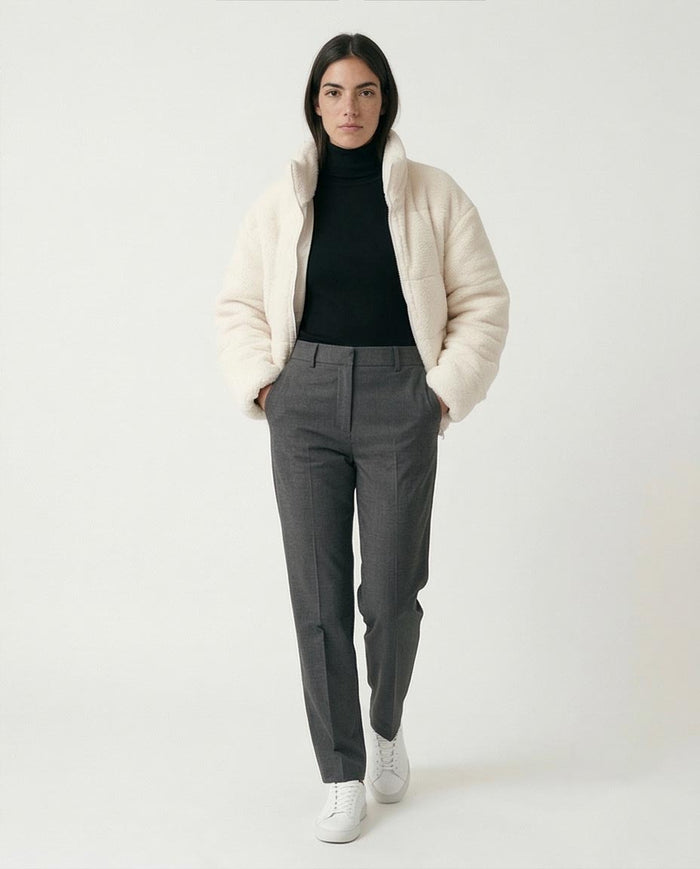 Ravin Women's Cropped Sherpa Puffer Jacket – Cream - O199092