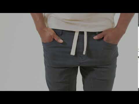short tapered navy PULLIN en coton