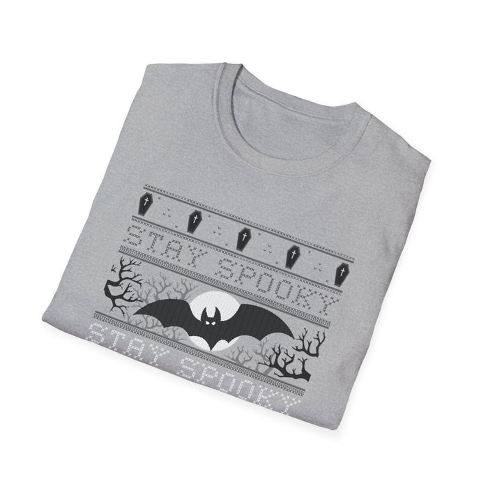 stay spooky bat halloween t-shirt available in multiple colours