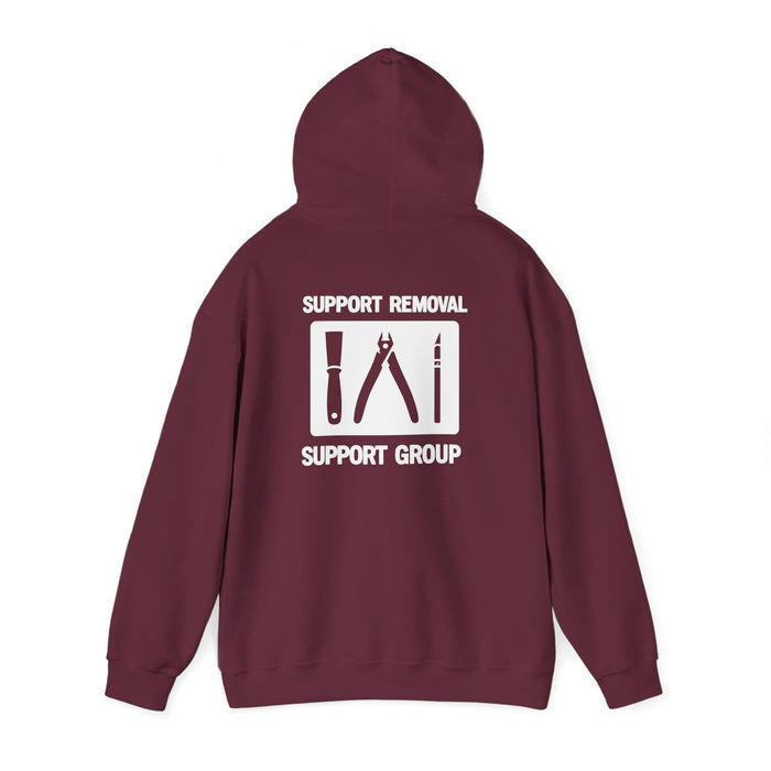 Support Removal Support Group - Funny 3D Printing Hoodie S / Maroon gift_idea unique_gift personalised_gift