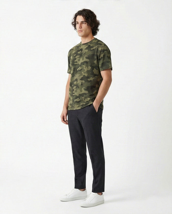 Textured Camo Short Sleeve Tee