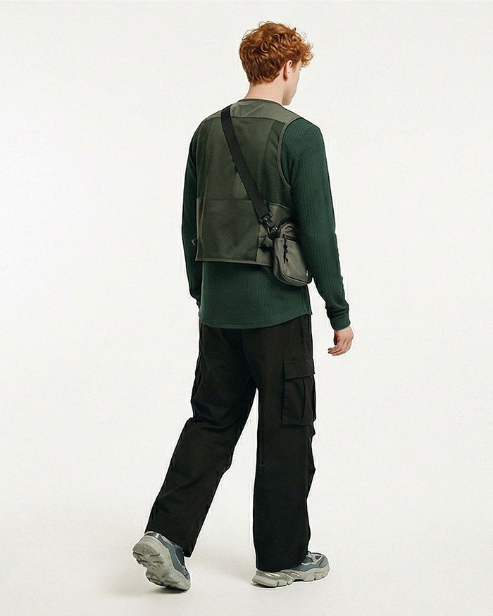 Textured Forest Green Long Sleeve Tee