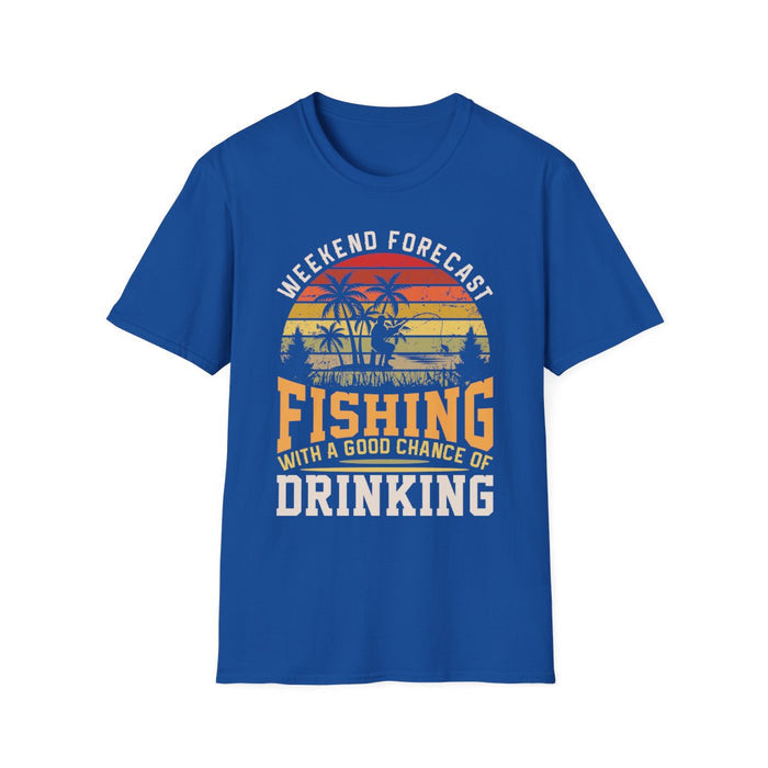 Weekend Forecast Fishing With A Good Chance Of Drinking T-Shirt - funny t-shirt by Cheeky Business