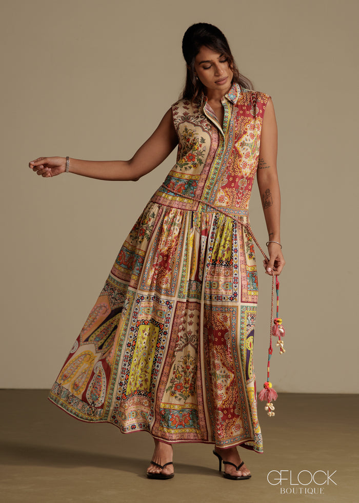 100% Printed Cotton Woven Dress - women’s dress at GFLOCK Sri Lanka