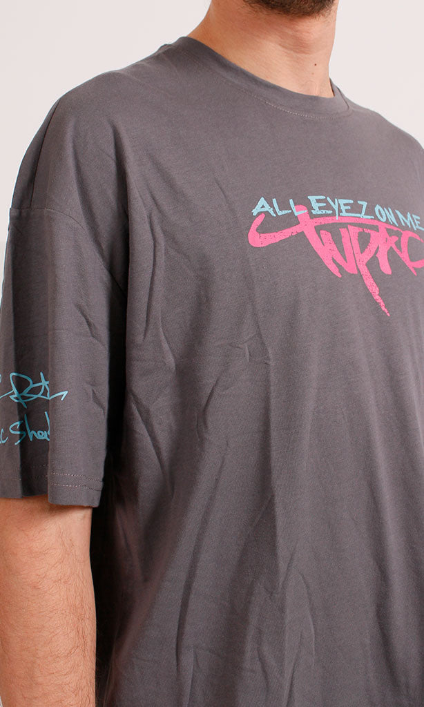2Pac All Eyez On Me Oversized Multi-Print Graphic Tee - O203260