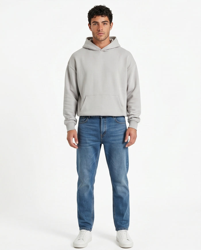 Azure Wash Slim-Fit Tapered Denim Jeans - O199297