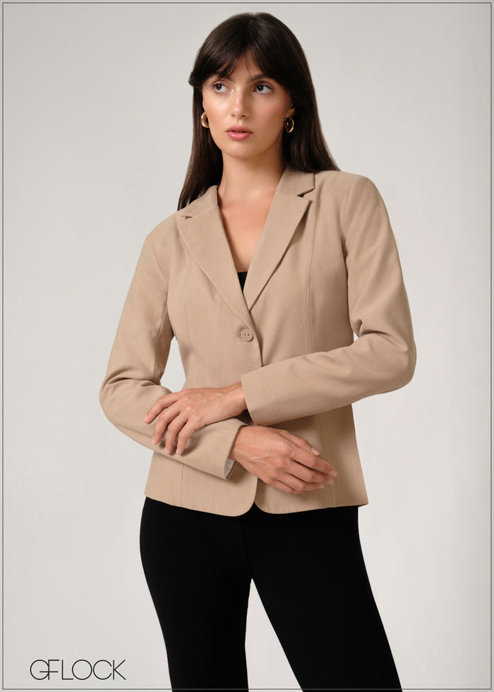 Back Pleated Blazer - 250526