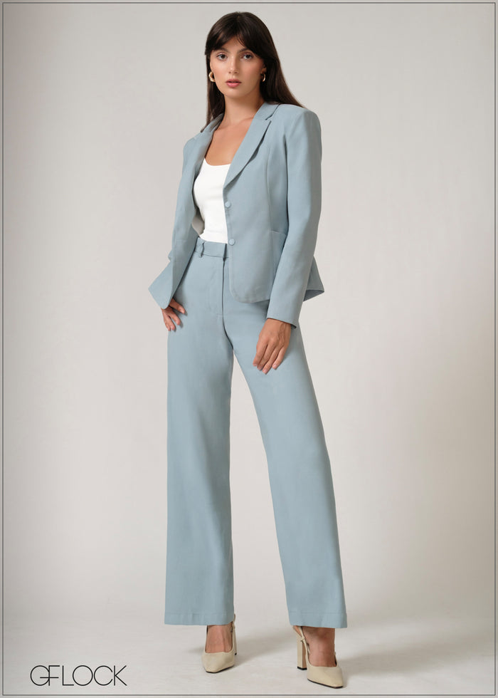 Back Pleated Blazer - 250526