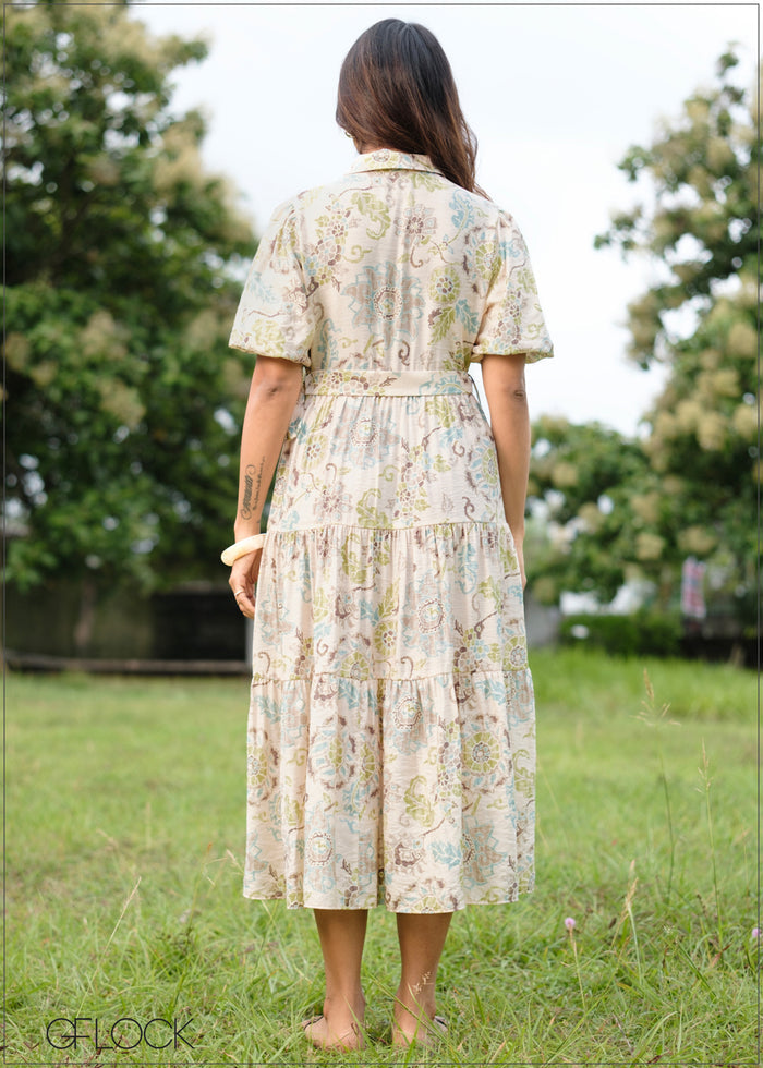 Balloon Sleeve Dress - 160726