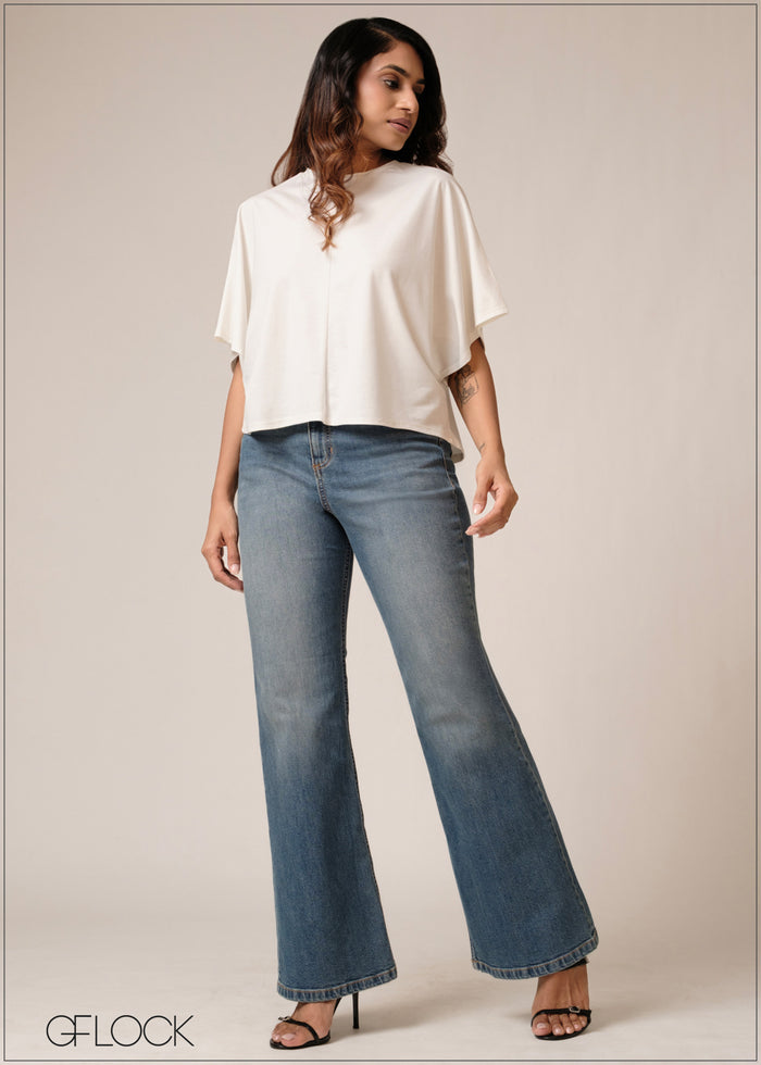 Batwing Sleeved T-Shirt - 160726