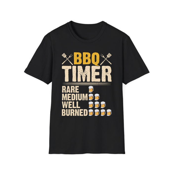 BBQ Timer Funny Grilling Dad T-Shirt - funny t-shirt by Cheeky Business
