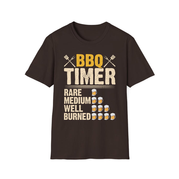 BBQ Timer Funny Grilling Dad T-Shirt - funny t-shirt by Cheeky Business