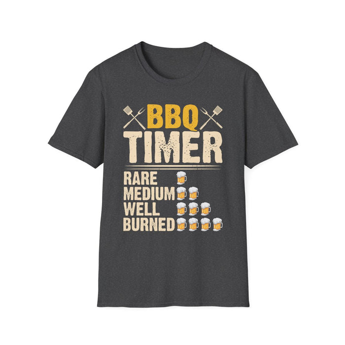 BBQ Timer Funny Grilling Dad T-Shirt - funny t-shirt by Cheeky Business