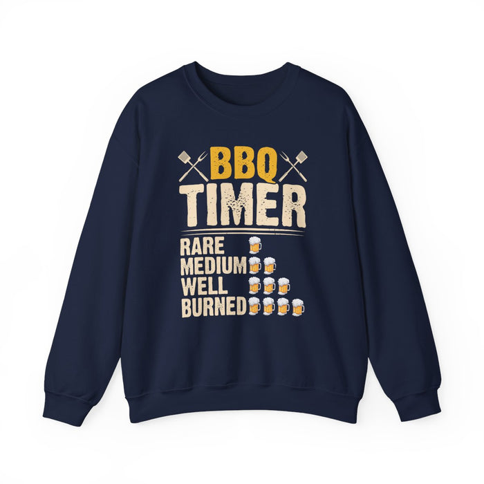 BBQ Timer Funny Grilling Sweatshirt - funny sweatshirt by Cheeky Business
