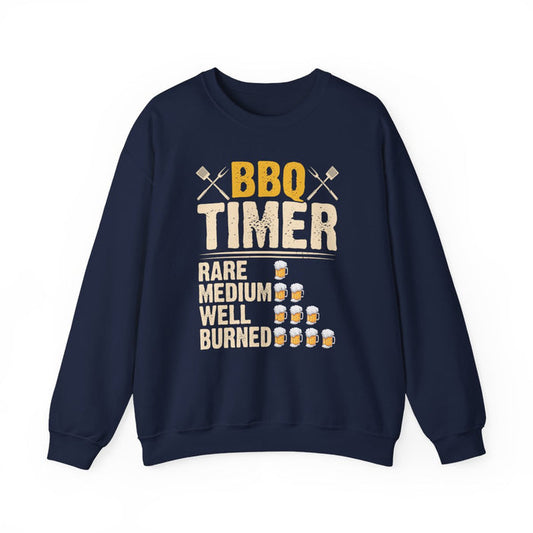 BBQ Timer Funny Grilling Sweatshirt - funny sweatshirt by Cheeky Business