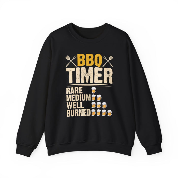 BBQ Timer Funny Grilling Sweatshirt - funny sweatshirt by Cheeky Business
