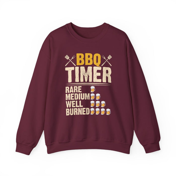 BBQ Timer Funny Grilling Sweatshirt - funny sweatshirt by Cheeky Business