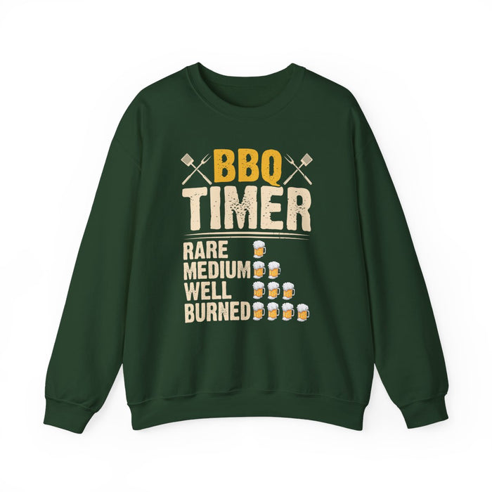 BBQ Timer Funny Grilling Sweatshirt - funny sweatshirt by Cheeky Business