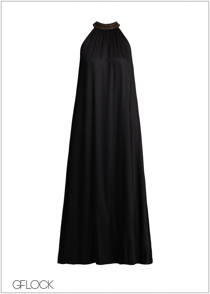 Beaded Halter Dress - 271225