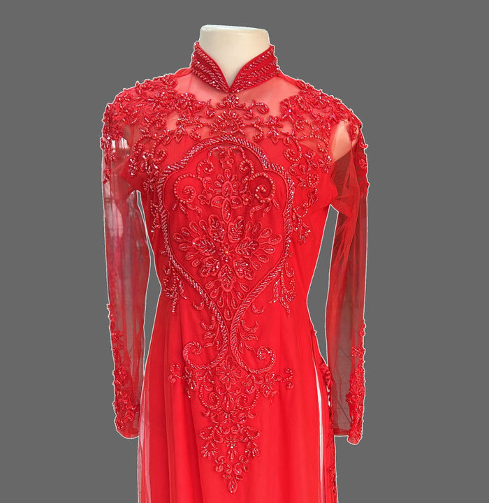 Bedazzled Wedding Ao Dai Set