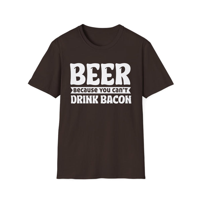 Beer Because You Can't Drink Bacon T-Shirt - funny t-shirt by Cheeky Business