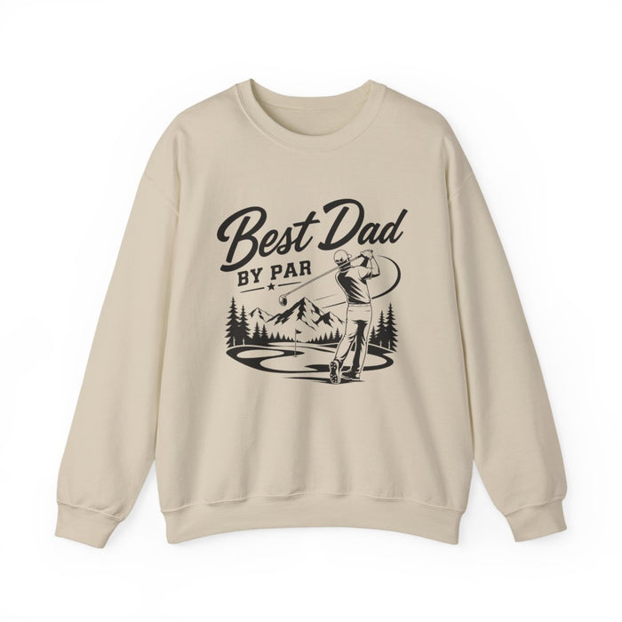 Best Dad By Par Golf Dad Sweatshirt - funny sweatshirt by Cheeky Business