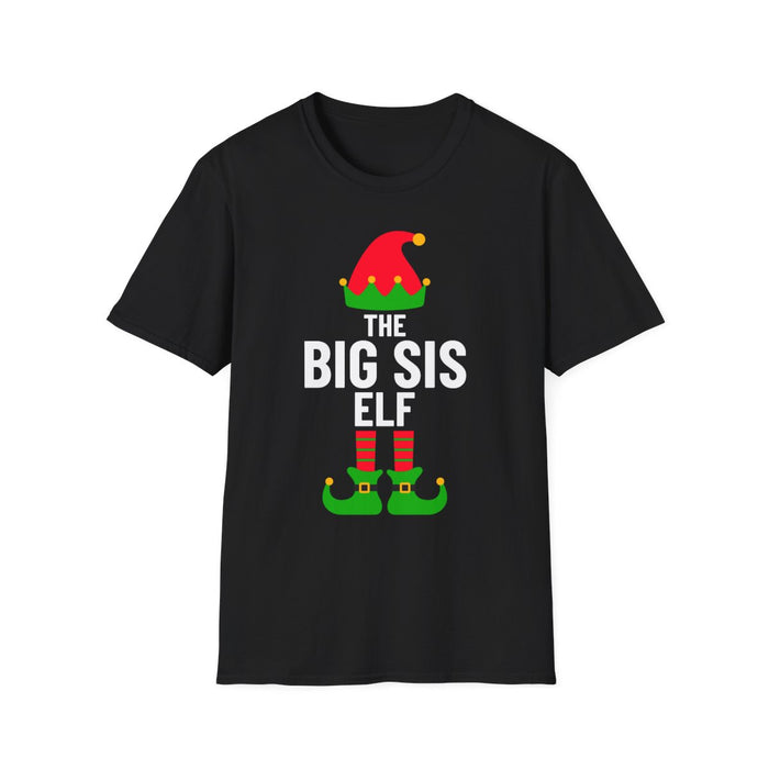 Big Sis Elf Christmas T-Shirt - funny t-shirt by Cheeky Business