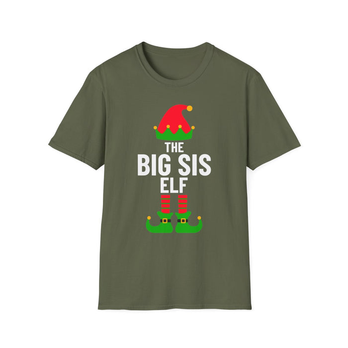 Big Sis Elf Christmas T-Shirt - funny t-shirt by Cheeky Business