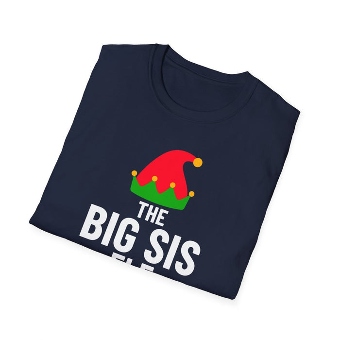 Big Sis Elf Christmas T-Shirt - funny t-shirt by Cheeky Business